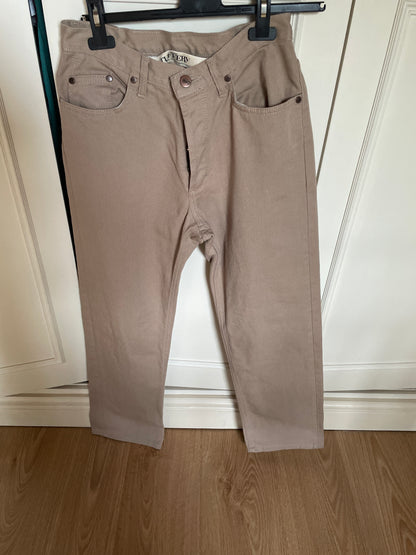 Jean droit taille haute beige - Apolline