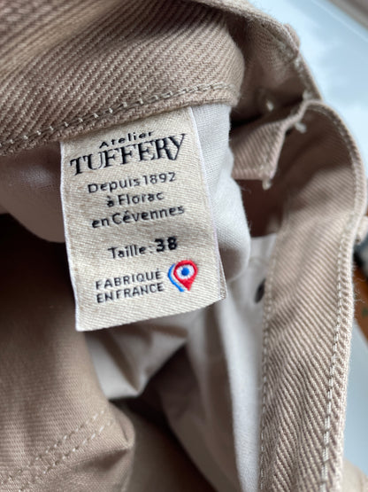 Jean droit taille haute beige - Apolline