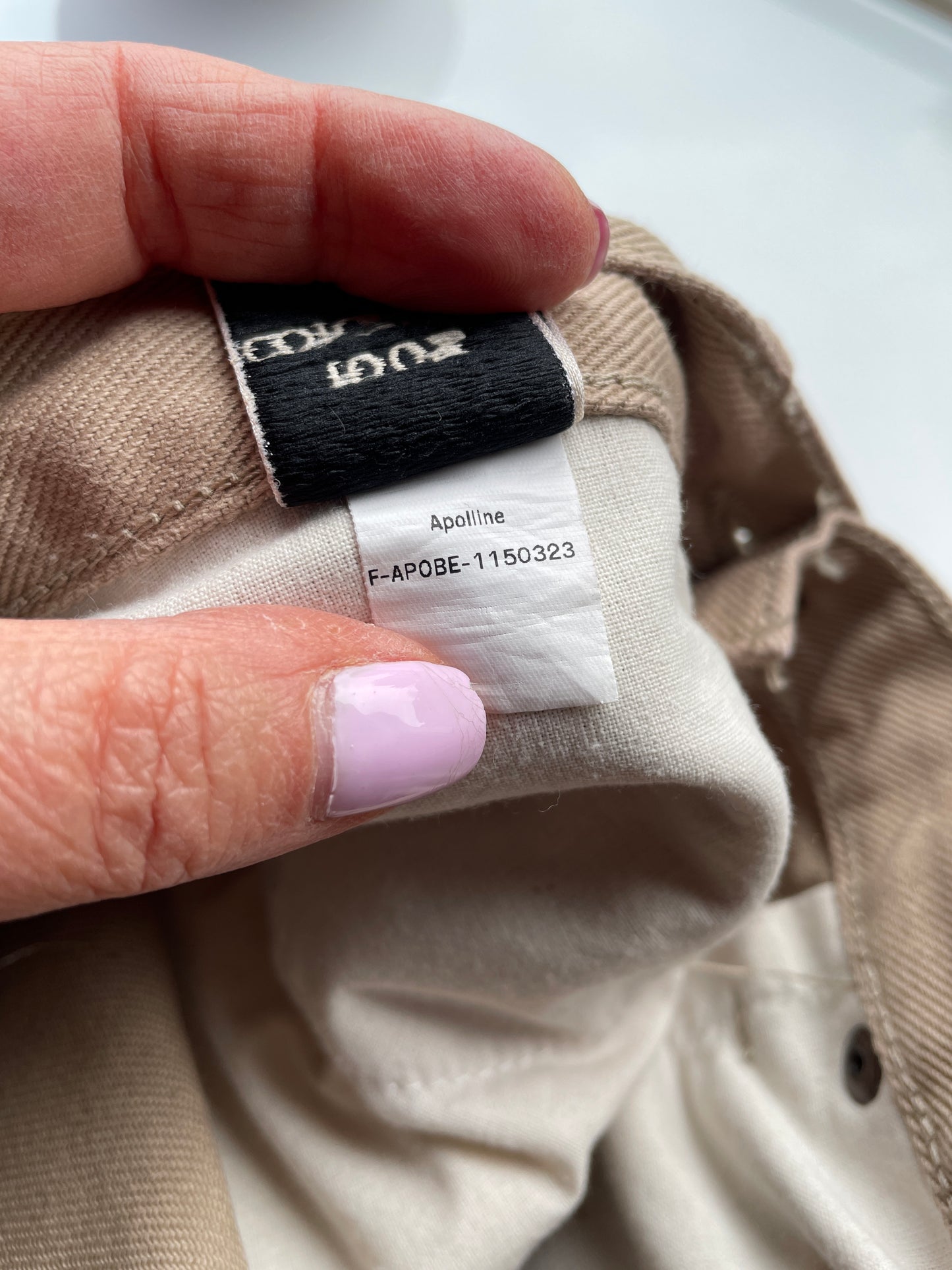 Jean droit taille haute beige - Apolline