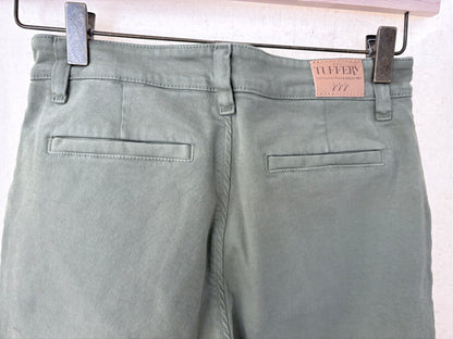 Chino femme ajusté taille haute Vert Kaki - Léonie