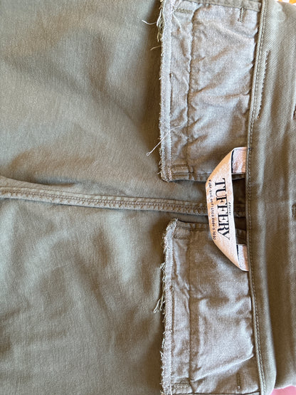 Chino femme ajusté taille haute Vert Kaki - Léonie