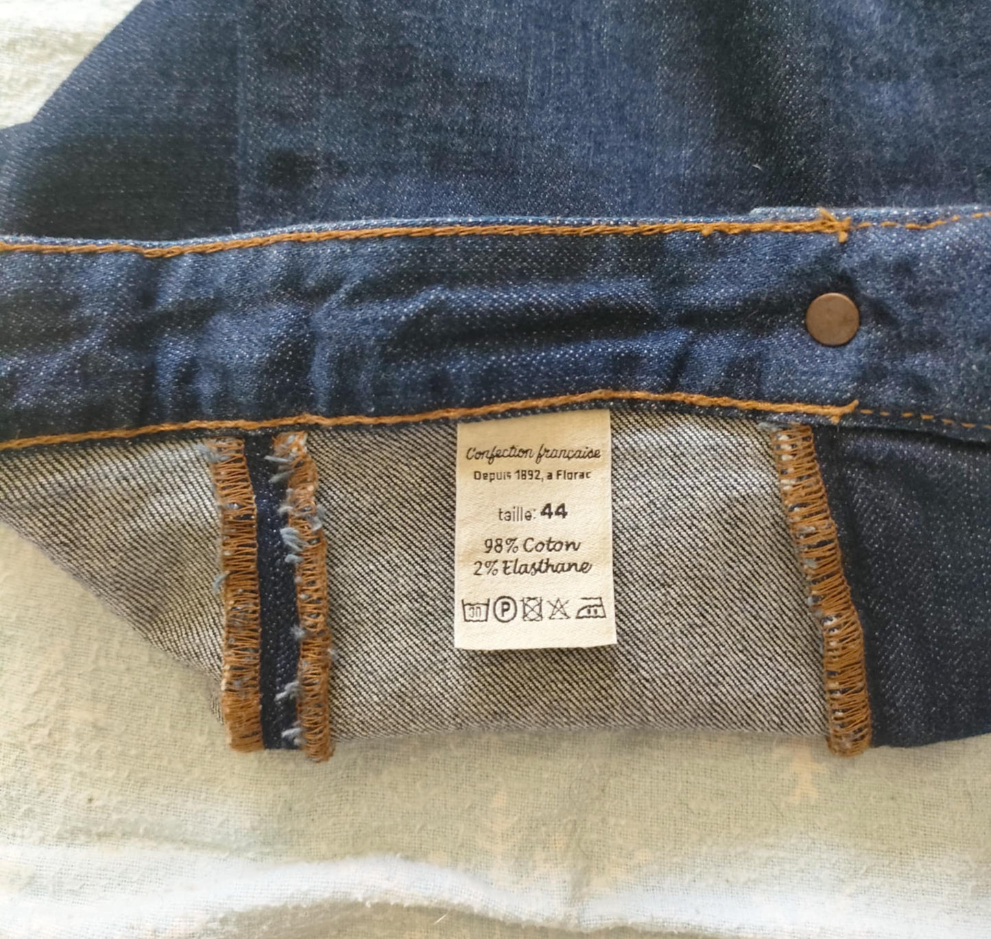Jupe en jean crayon taille haute Coton Bio - Agathe