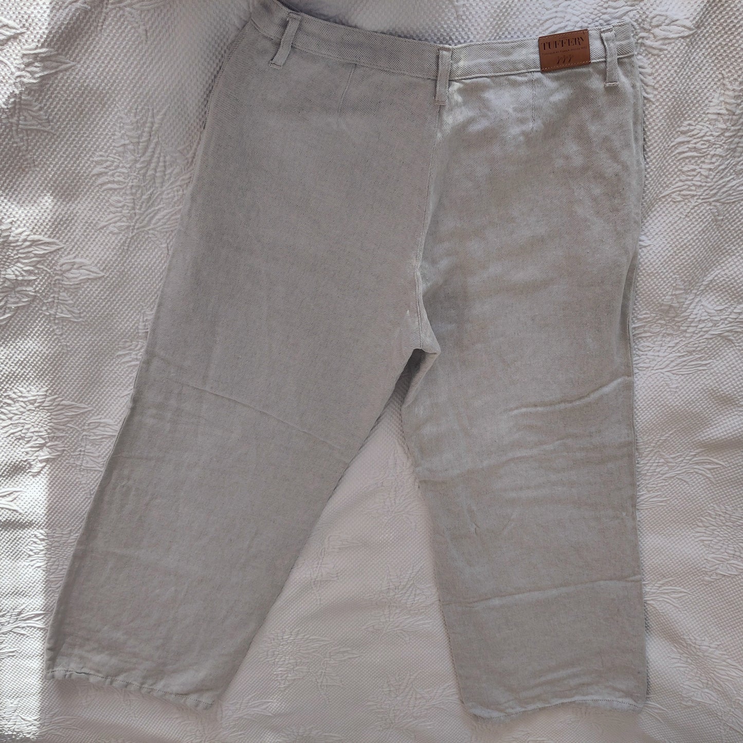 Pantalon femme droit taille haute Chanvre Naturel - Gabi