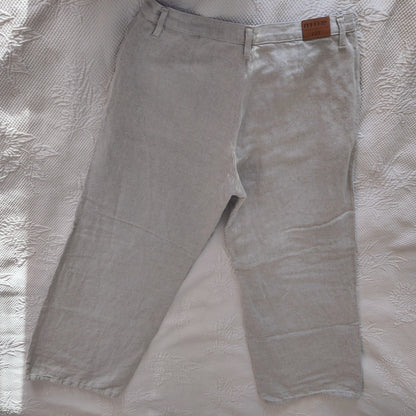 Pantalon femme droit taille haute Chanvre Naturel - Gabi