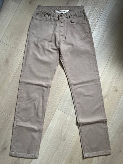 Jean droit taille haute beige - Apolline