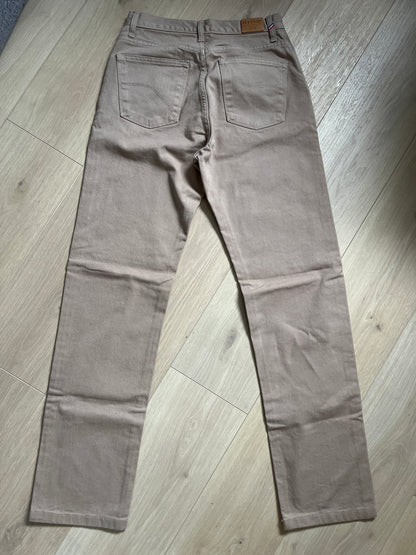 Jean droit taille haute beige - Apolline