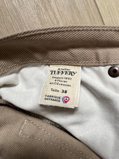 Jean droit taille haute beige - Apolline