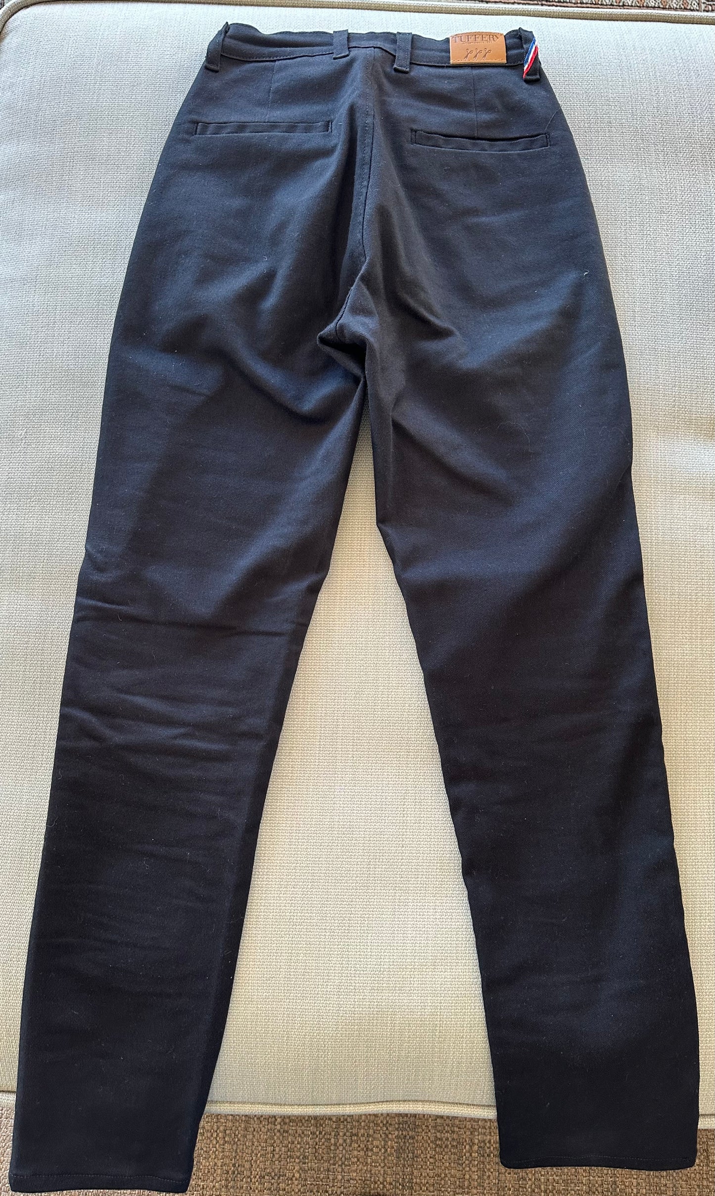 Chino ajusté taille haute Noir - Léonie