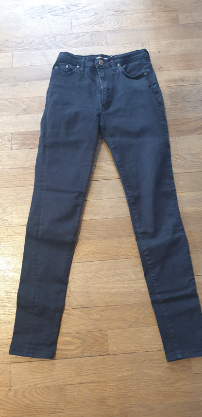 Jean slim Taille Haute Noir – Marianne