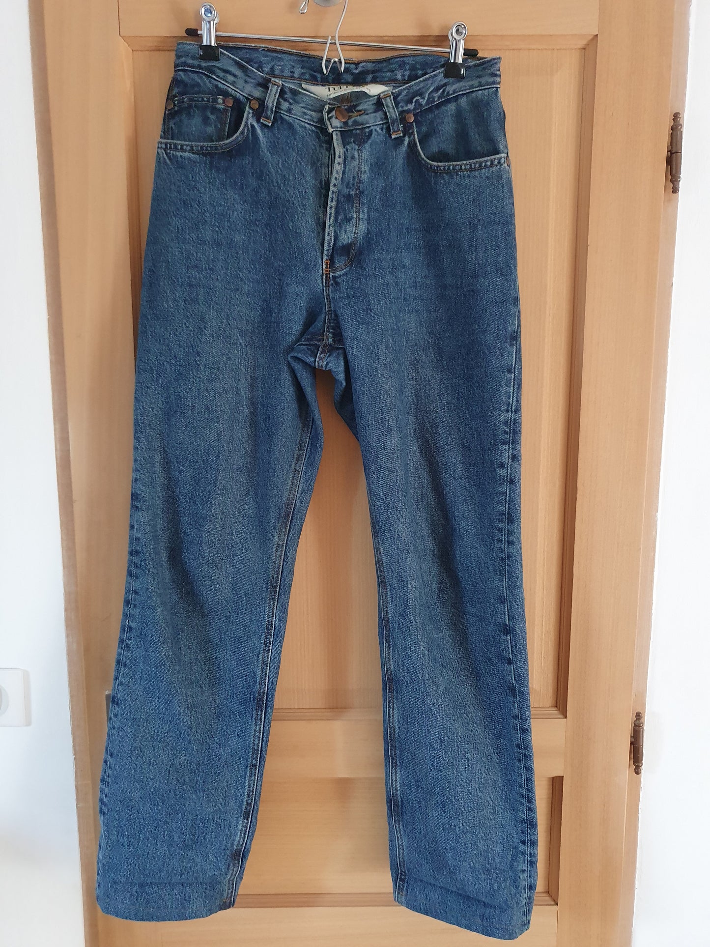 Jean droit taille haute stonewashed - Apolline