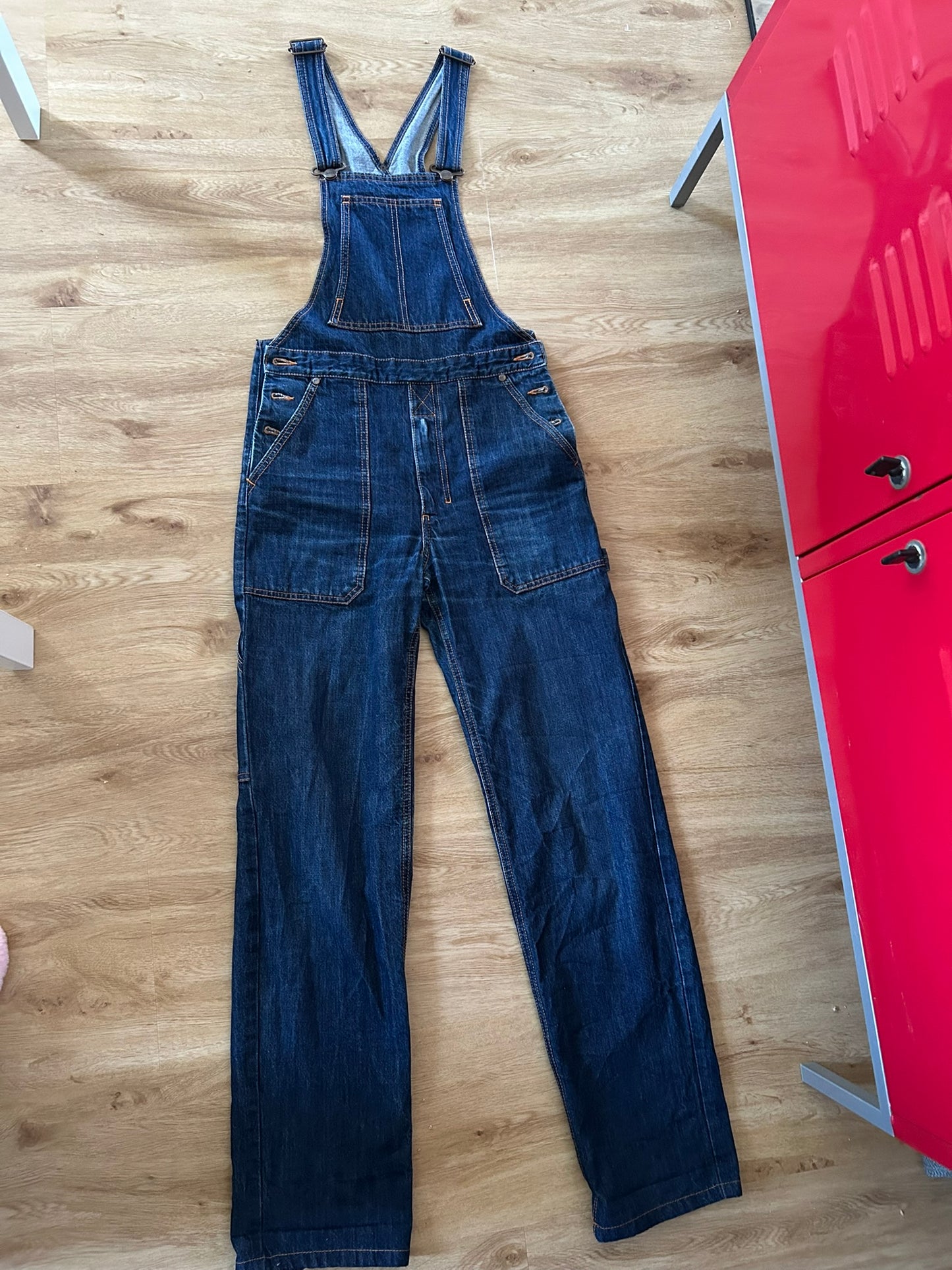 Salopette jean bio indigo naturel - André