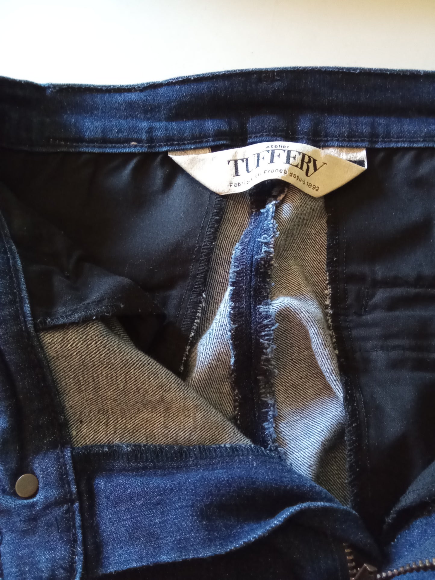 Chino ajusté taille haute Brut Coton Bio - Léonie