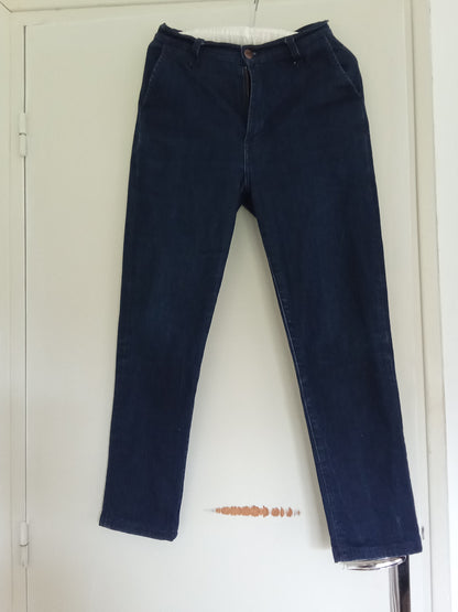 Chino ajusté taille haute Brut Coton Bio - Léonie