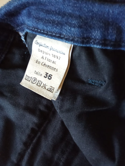 Chino ajusté taille haute Brut Coton Bio - Léonie