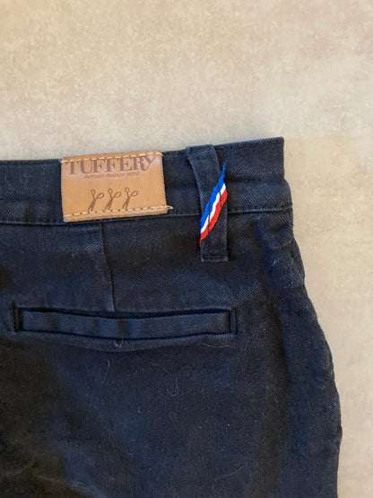 Chino ajusté taille haute Noir - Léonie