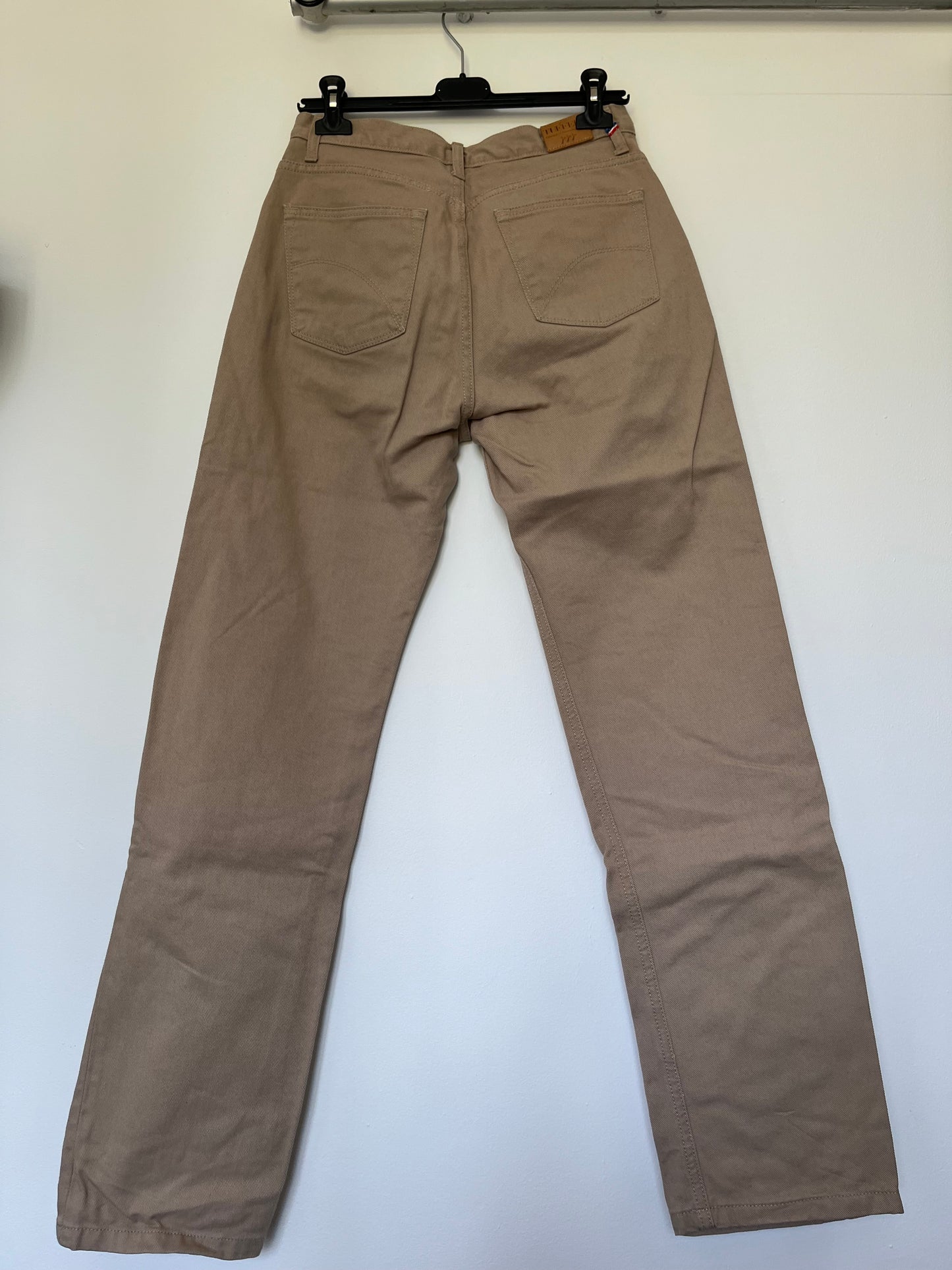 Jean droit taille haute beige - Apolline