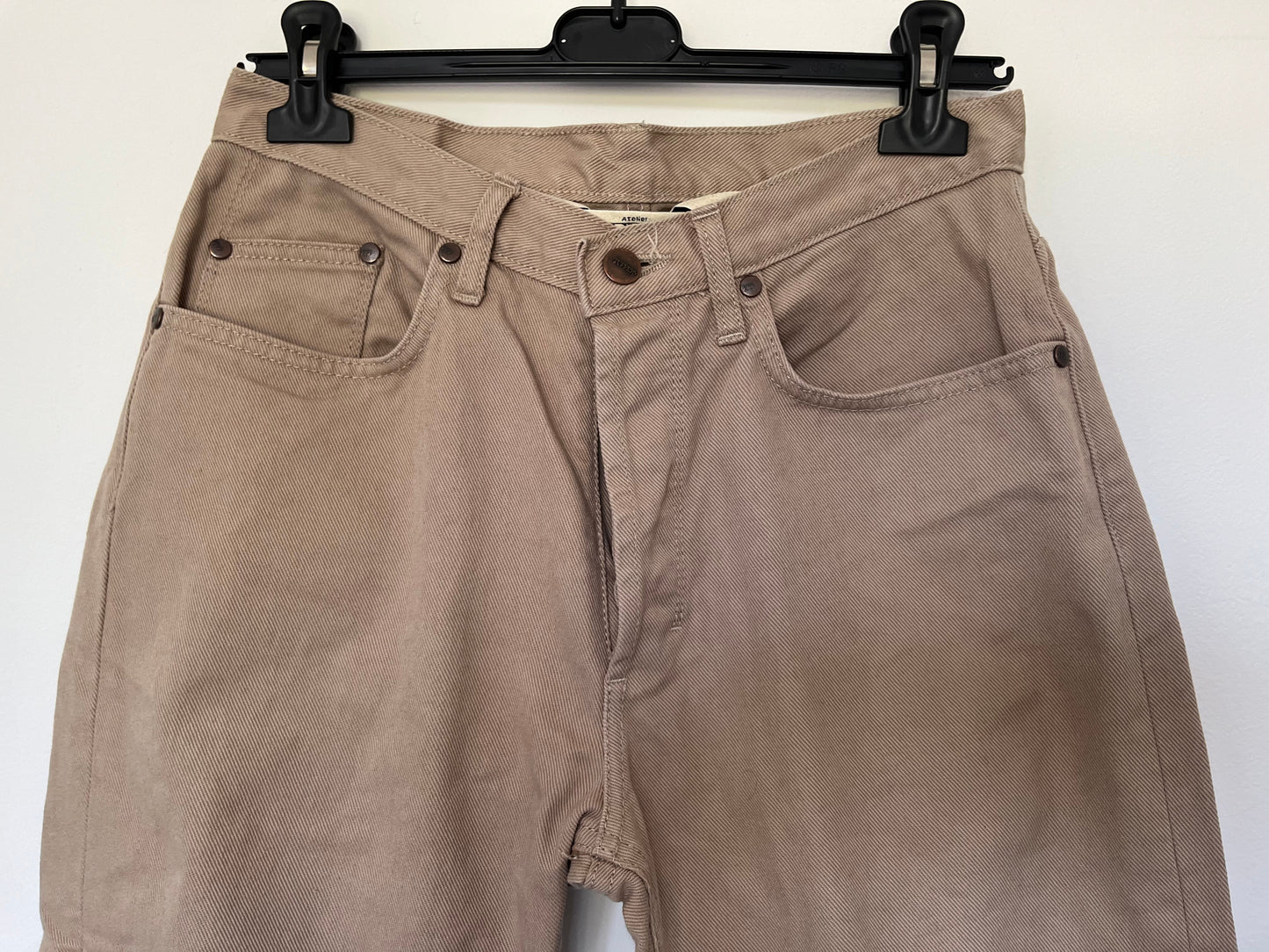 Jean droit taille haute beige - Apolline