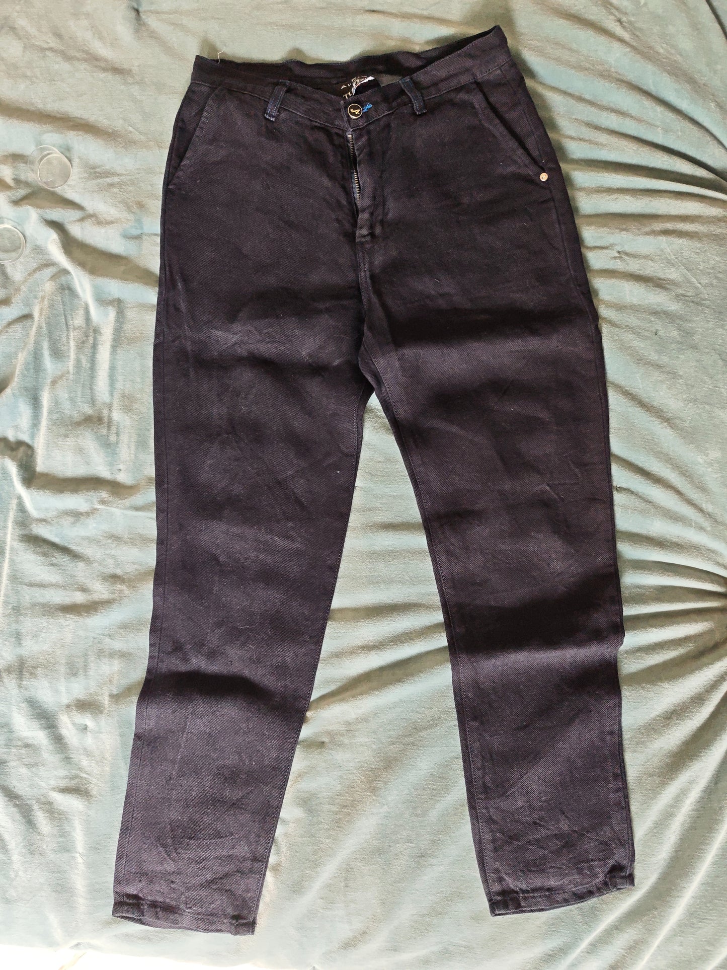 Chino ajusté taille haute Alpine 100% Lin Français - Léonie