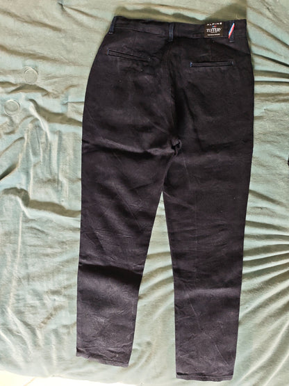 Chino ajusté taille haute Alpine 100% Lin Français - Léonie