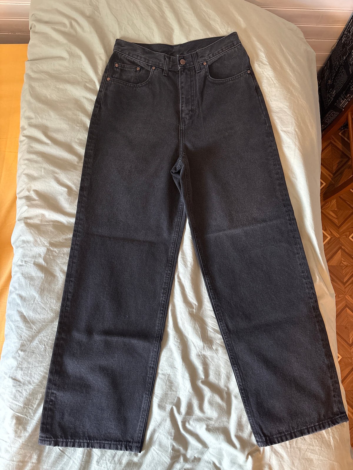 Jean femme baggy Noir Délavé - Gaspard