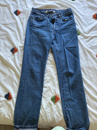 Jean homme droit taille haute Stonewashed - Célestin