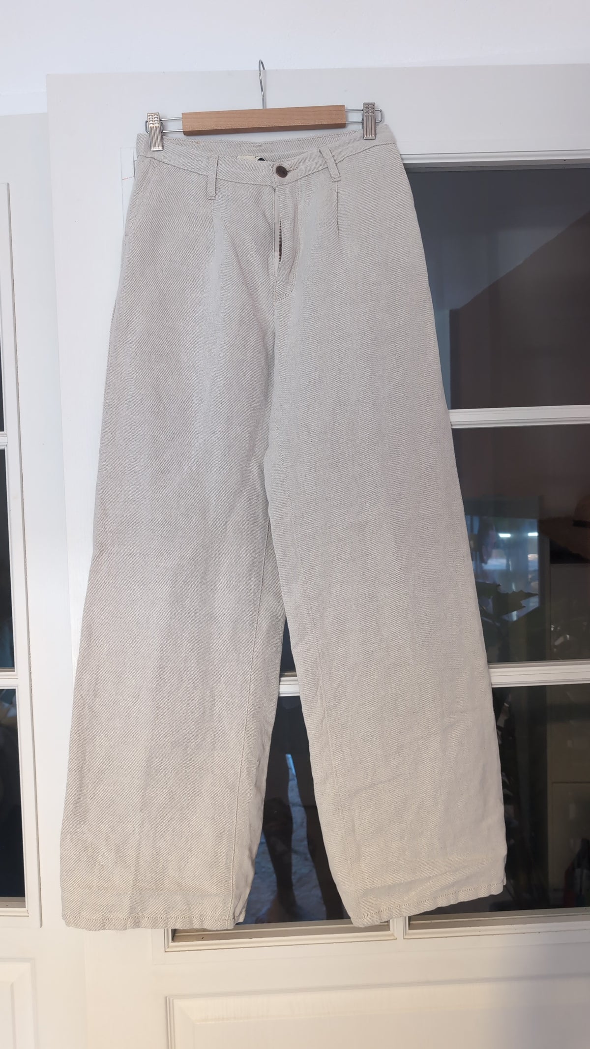 Pantalon femme droit taille haute Chanvre Naturel - Gabi