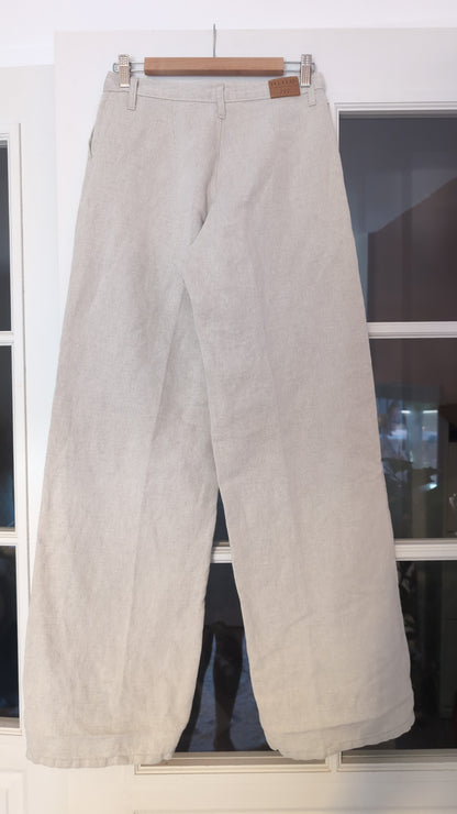 Pantalon femme droit taille haute Chanvre Naturel - Gabi