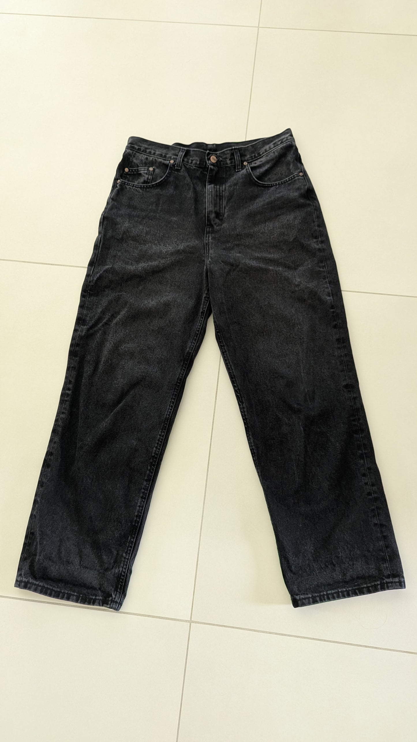Jean femme baggy Noir Délavé - Gaspard