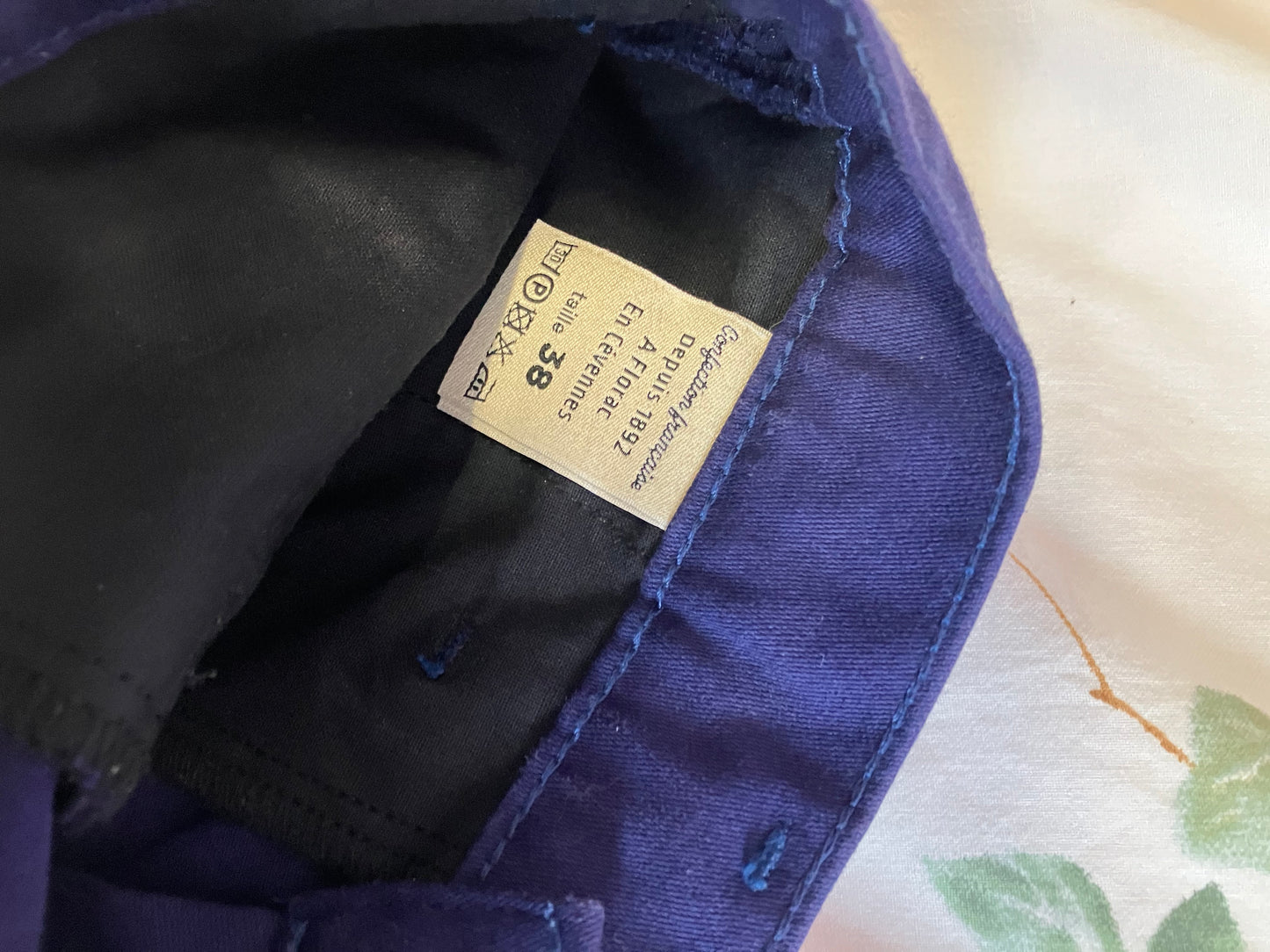 Chino ajusté taille haute Moleskine - Léonie