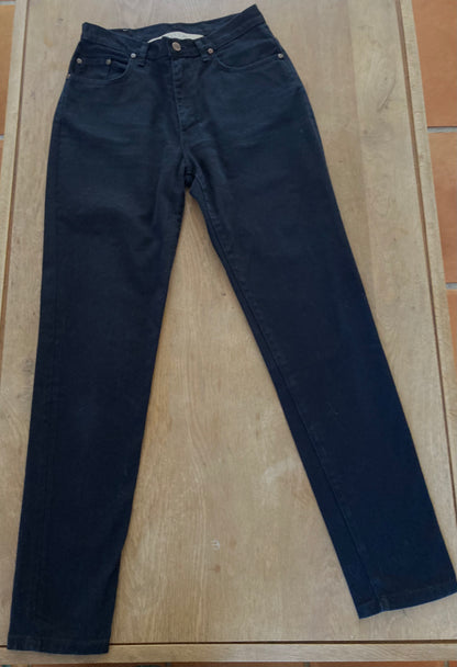 Jean femme droit taille haute Noir - Apolline