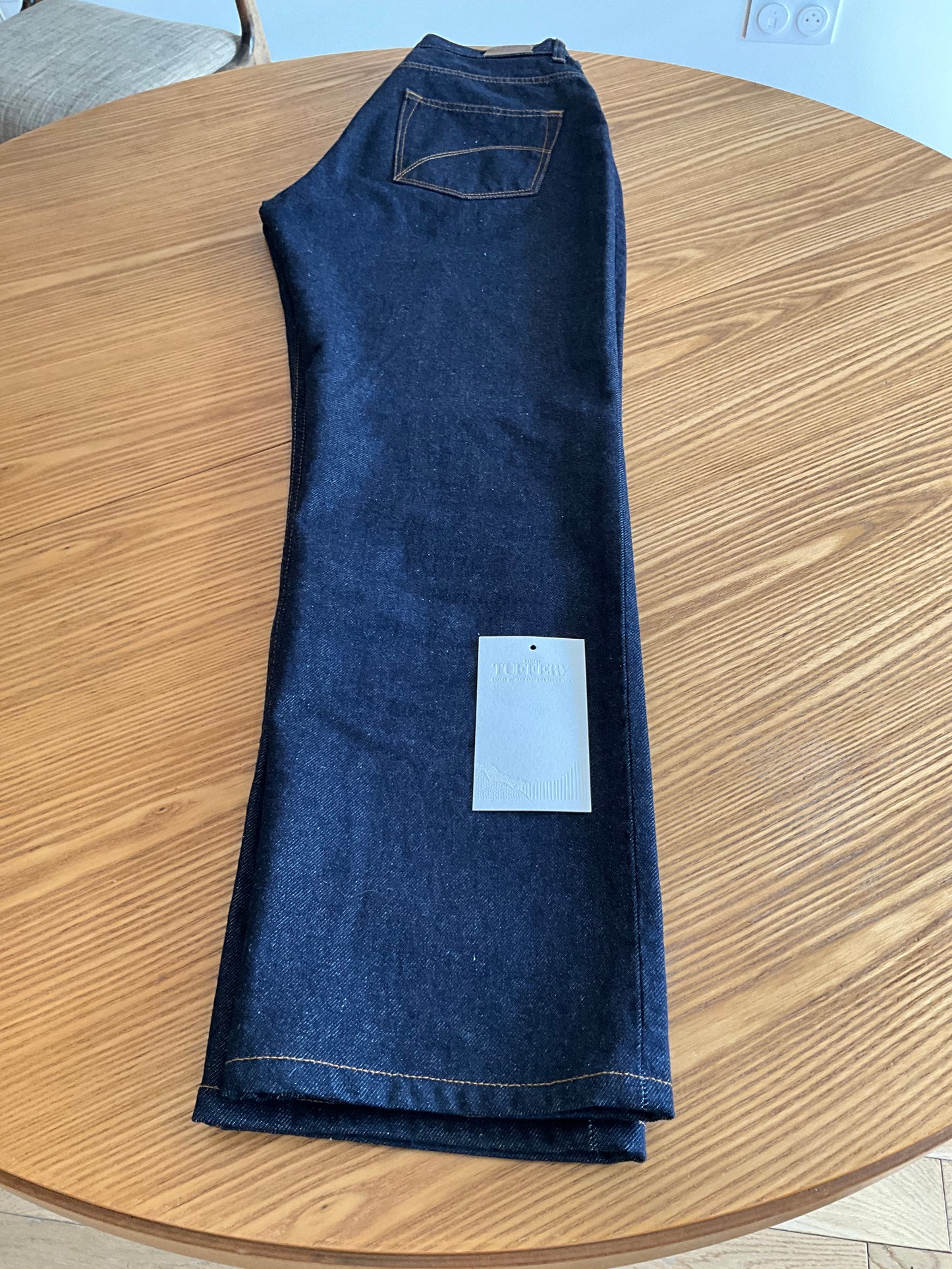 Jean femme droit taille haute Brut - Apolline
