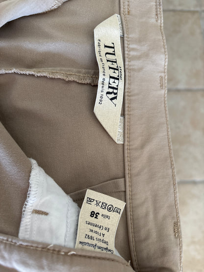 Short ajusté taille haute sable – Lucette