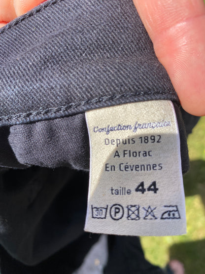 Jean homme droit ajusté Noir Délavé - Augusta