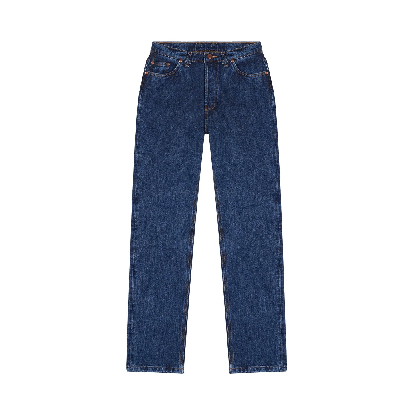 Jean droit taille haute stonewashed - Apolline