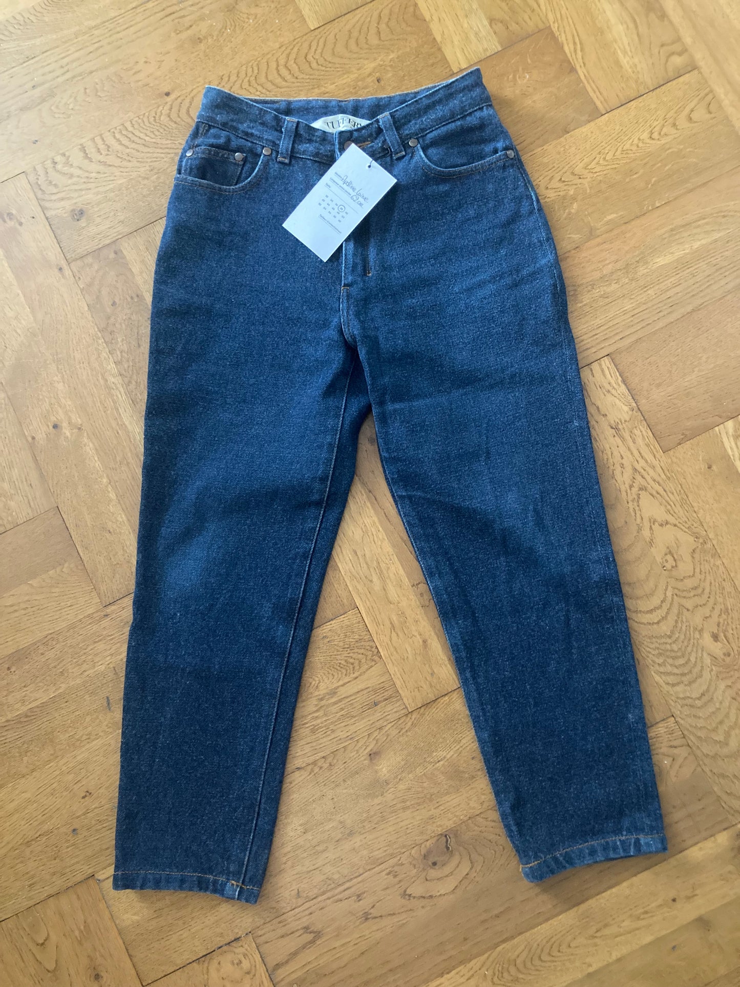 Jean droit taille haute stonewashed - Apolline