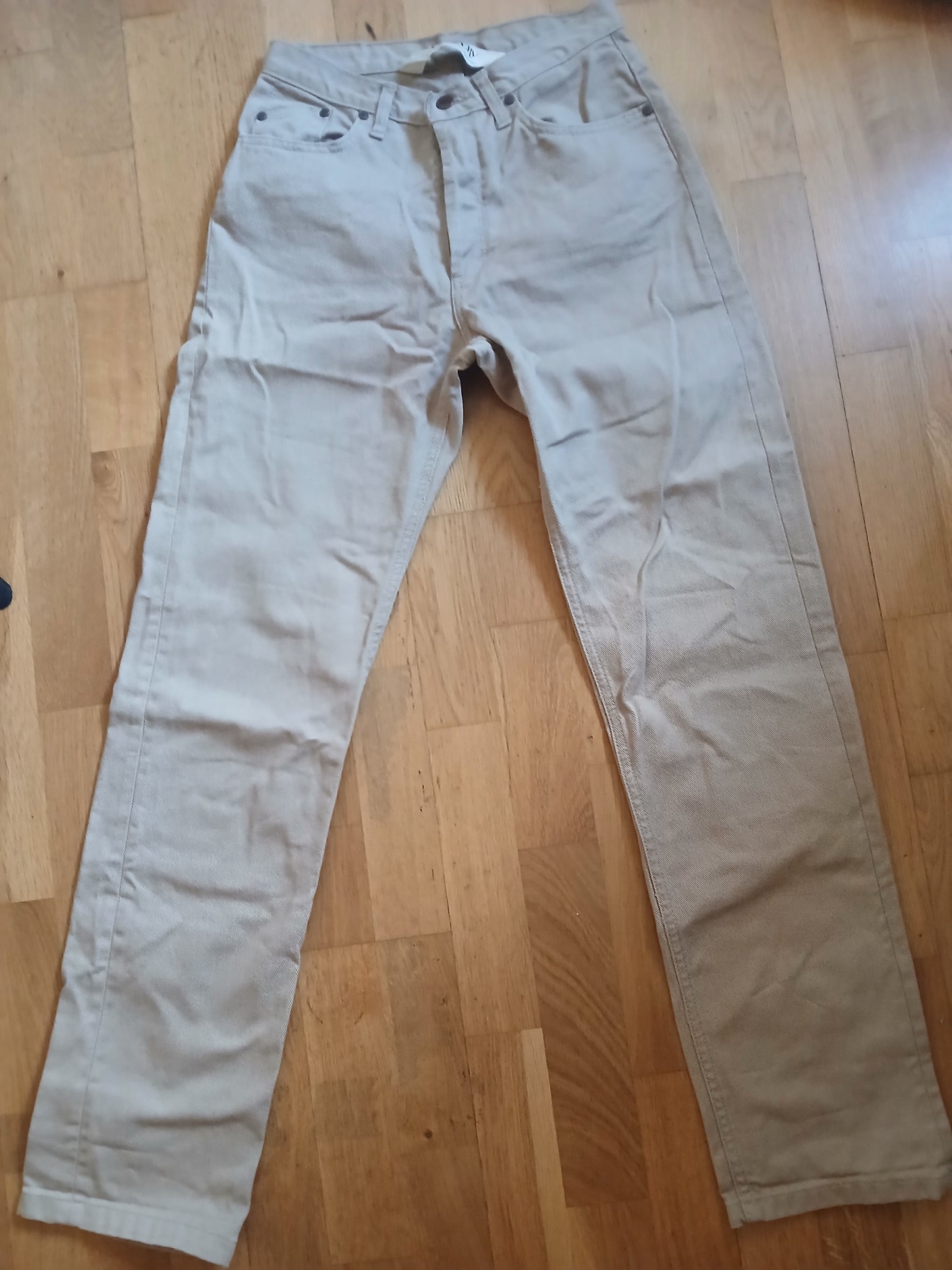 Jean droit taille haute beige - Apolline