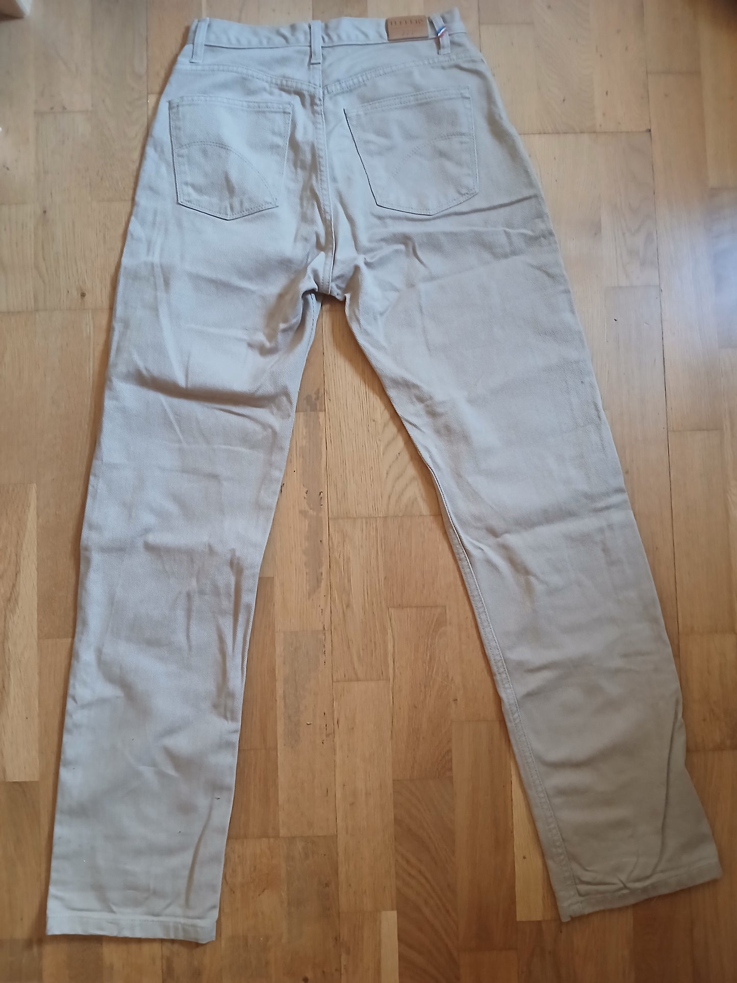 Jean droit taille haute beige - Apolline