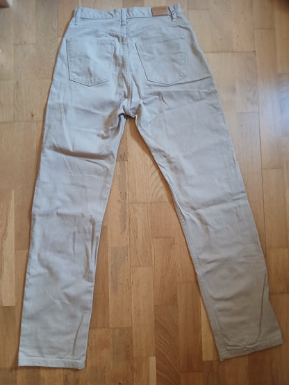 Jean droit taille haute beige - Apolline