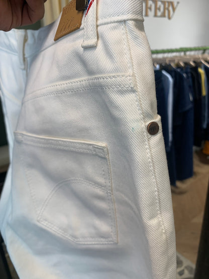 Jean femme droit taille haute Écru - Apolline