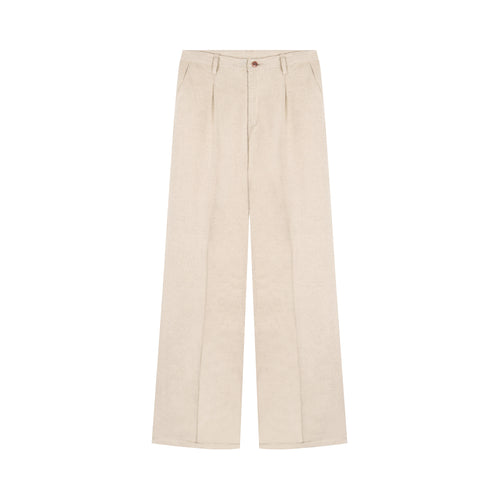 Gabi - Pantalon femme large taille haute – Chanvre Naturel