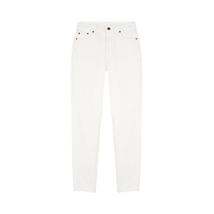 Marthe - Jean mom taille haute blanc