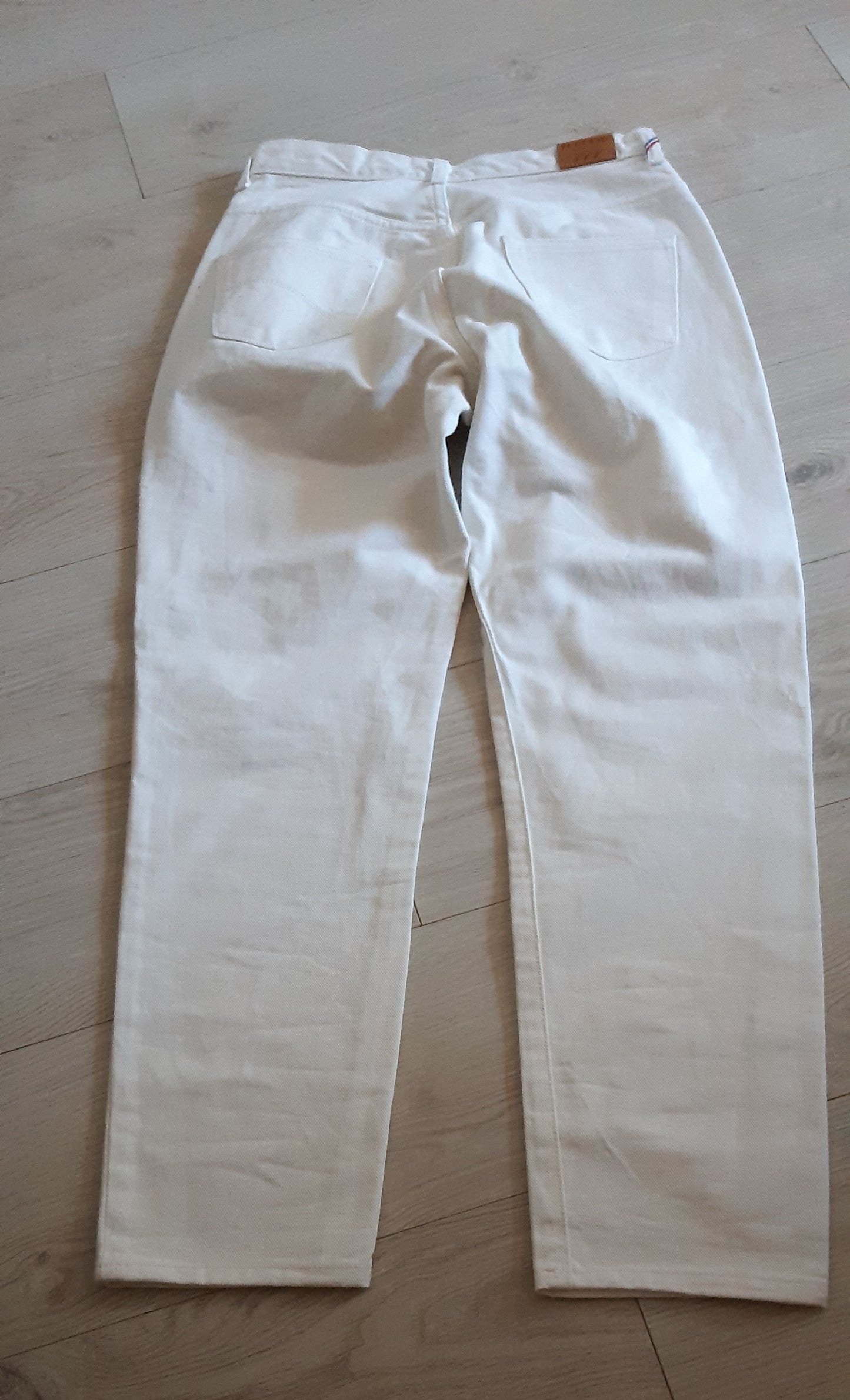 Marthe - Jean mom taille haute blanc