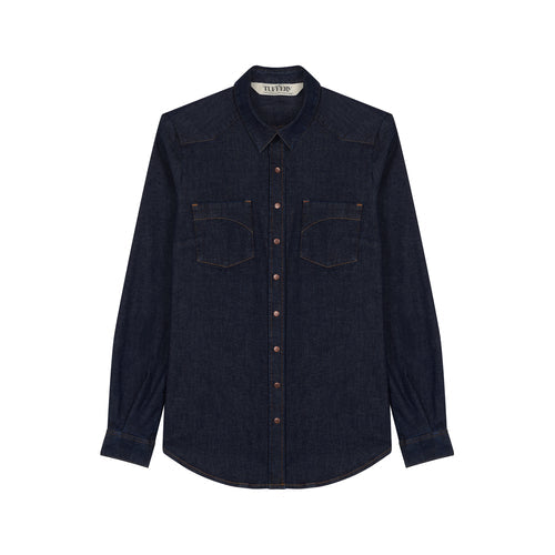 Cévennes - Chemise femme en jean Brut