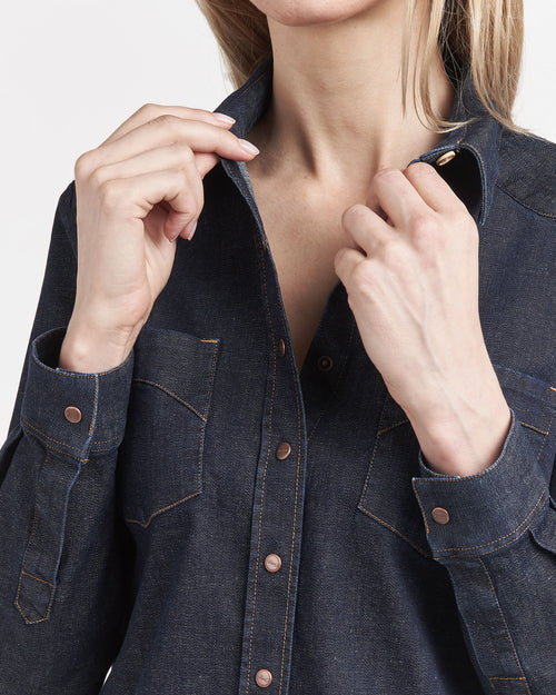 Cévennes - Chemise femme en jean Brut