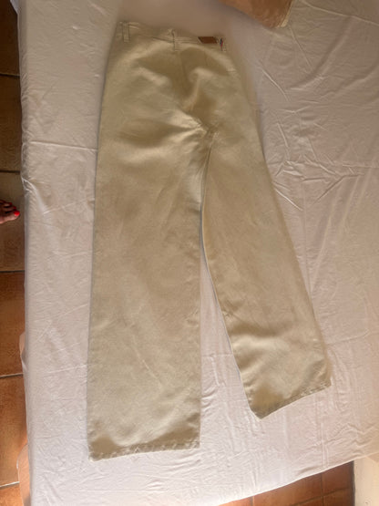 Gabi - Pantalon femme large taille haute – Chanvre Naturel