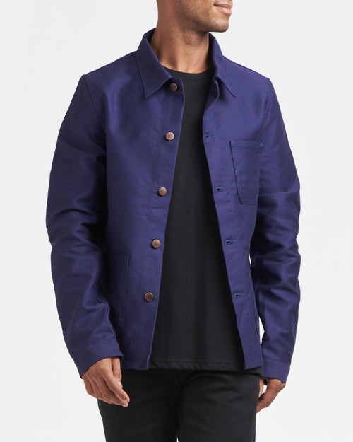 Méjean - Veste homme en jean courte Moleskine