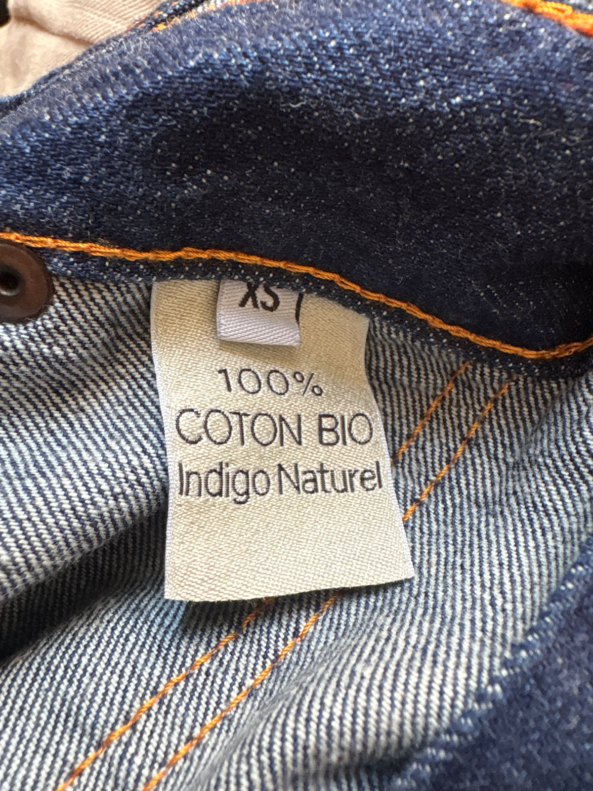 Salopette jean bio indigo naturel - André