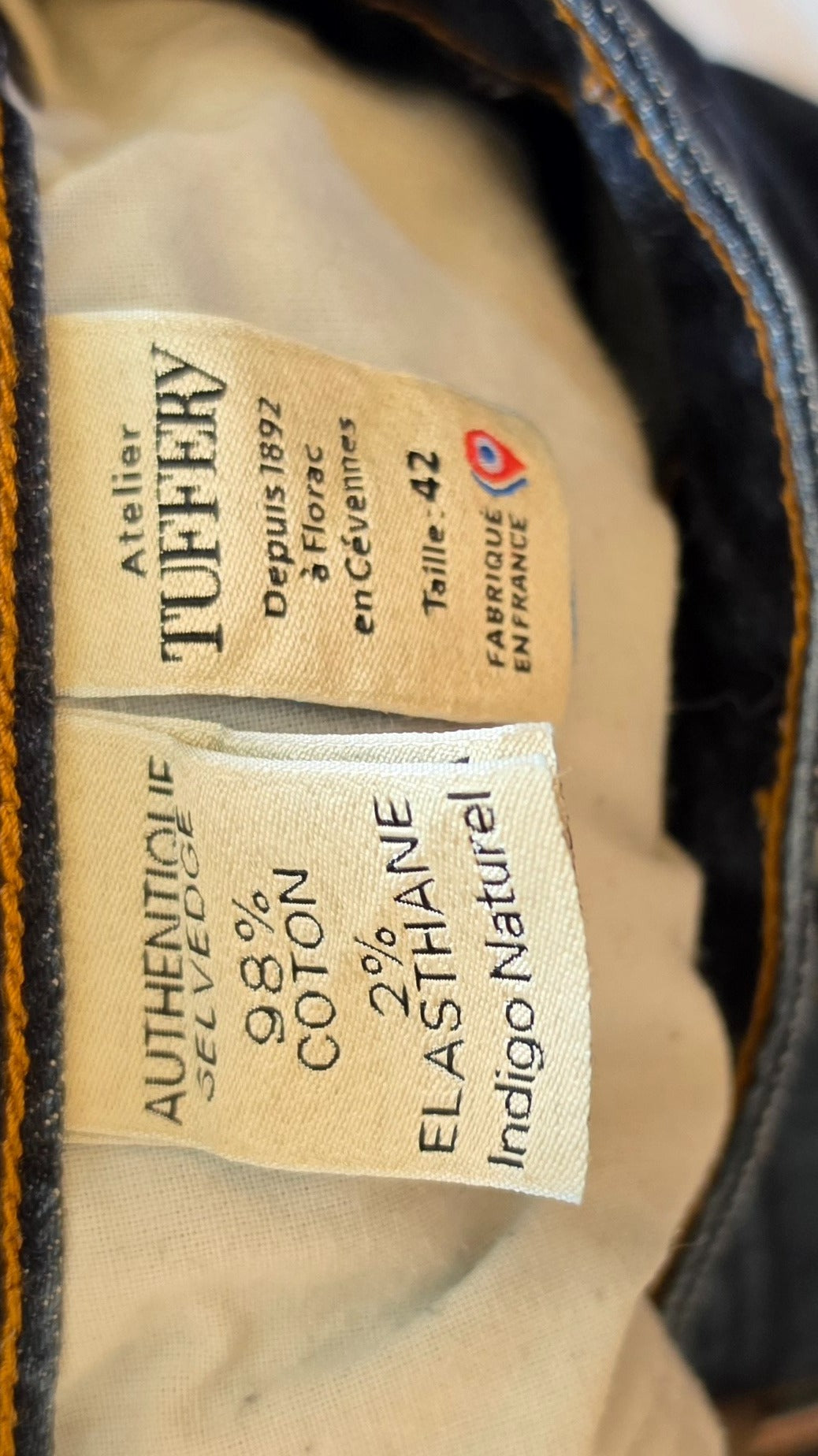 Alphonse - Jean homme droit ajusté Brut Selvedge