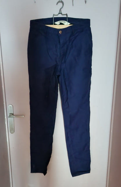 Chino ajusté taille haute Moleskine - Léonie