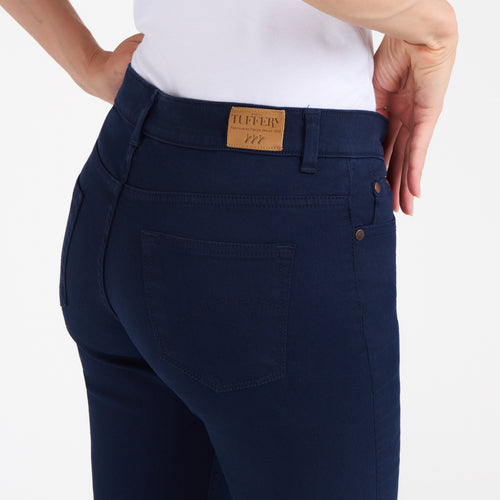 Augusta - Jean femme ajusté taille standard Bleu